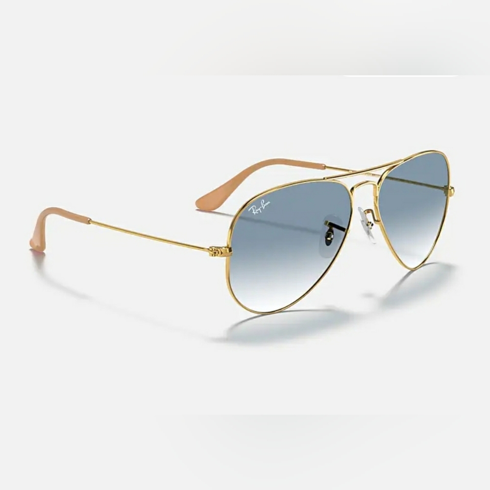 Ray Ban RB3025 Aviator Large Metal 58mm Light Blue Lens 001/3F Sunglasses